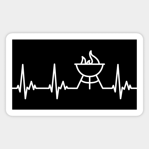 BBQ Barbecuing My Heart Beats for Barbecue Sticker by samshirts